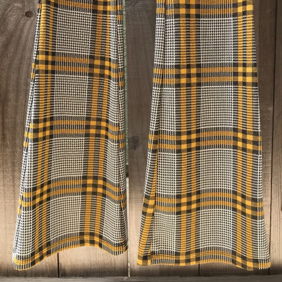 Topshop fitted plaid trousers- flared - Picture 2 of 6